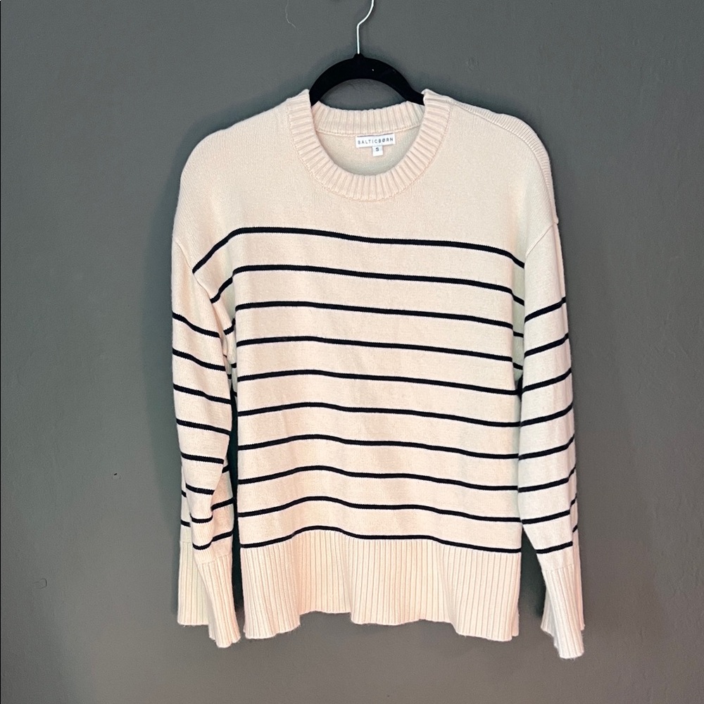 Baltic Born Cream and Black Striped Sweater